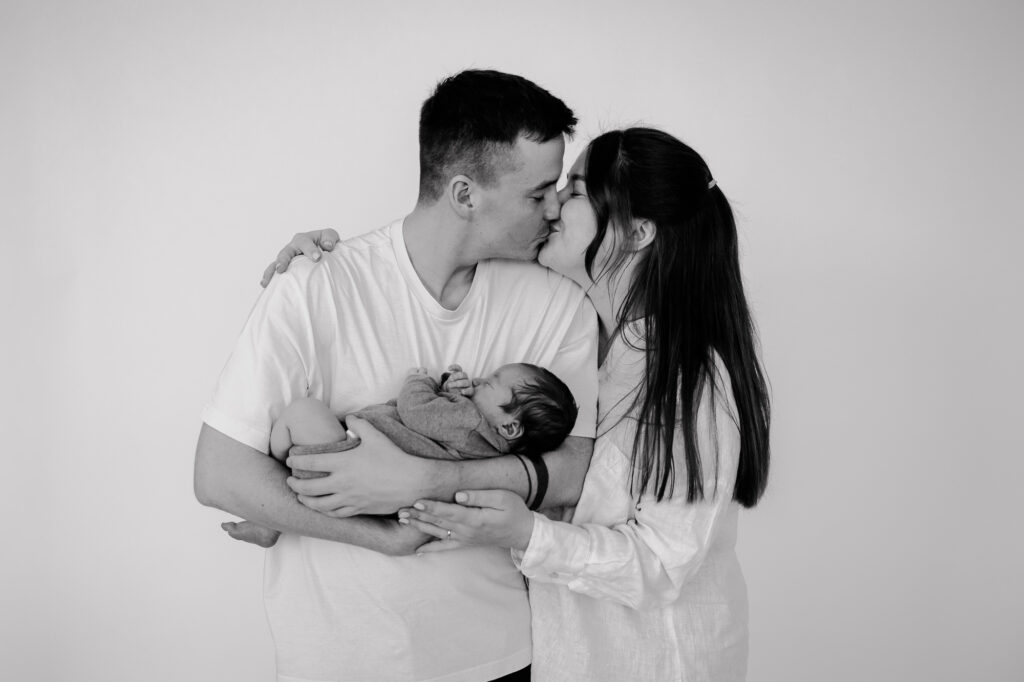 Familienportrait, Schwarz-Weiß